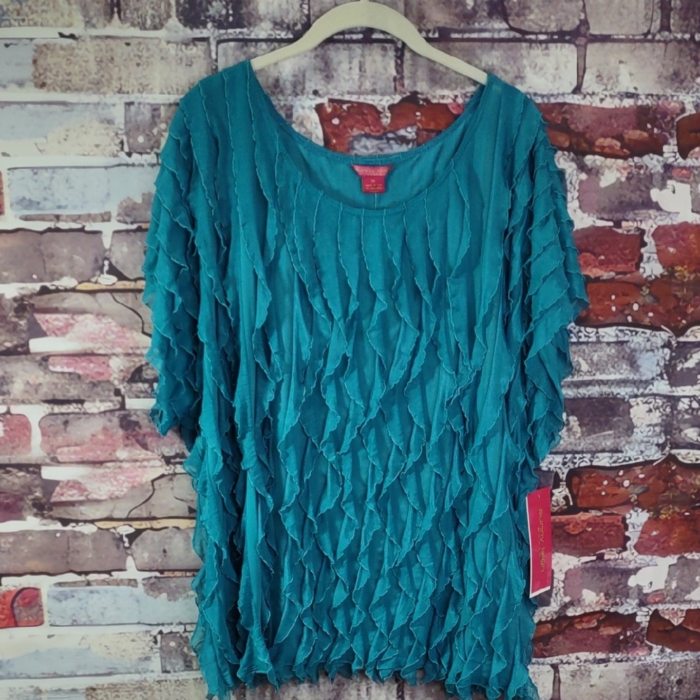 Sunny Leigh Ruffle Mesh Top - Picture 10 of 11